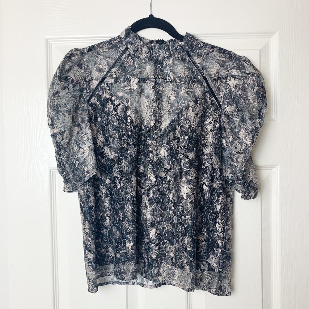 Nwot Generation Love Orla Printed Python Lace Top - image 2
